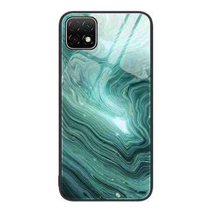 For Huawei Enjoy 20 5G Marble Pattern Glass Protective Phone Case(Water Waves)