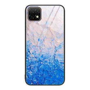 For Huawei Enjoy 20 5G Marble Pattern Glass Protective Phone Case(Ocean Waves)