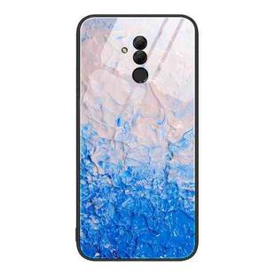 For Huawei Maimang 7 Marble Pattern Glass Protective Phone Case(Ocean Waves)
