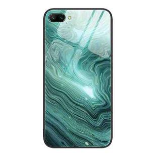 For Honor 10 Marble Pattern Glass Protective Phone Case(Water Waves)