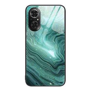 For Honor 50 SE Marble Pattern Glass Protective Phone Case(Water Waves)