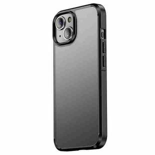 For iPhone 14 Plus wlons Ice-Crystal Matte Four-corner Airbag Case (Black)