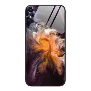 For iPhone XR Marble Pattern Glass Protective Phone Case For iPhone 1XR(Typhoon)
