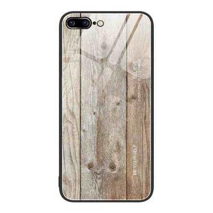 Wood Grain Glass Protective Case For iPhone 7 Plus(Grey)