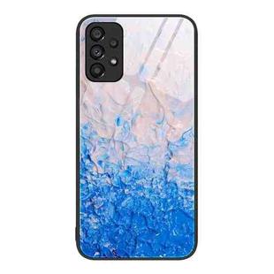 For Samsung Galaxy A53 Marble Pattern Glass Protective Phone Case(Ocean Waves)