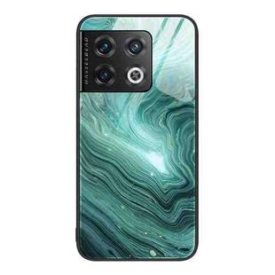 For OnePlus 10 Pro Marble Pattern Glass Protective Phone Case(Water Waves)