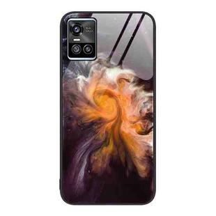 For vivo S10 Marble Pattern Glass Protective Phone Case(Typhoon)