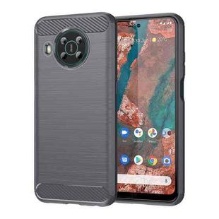 For Nokia X10 / X20 Brushed Texture Carbon Fiber TPU Phone Case(Grey)