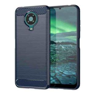 For Nokia 6.3 / 6.4 Brushed Texture Carbon Fiber TPU Phone Case(Blue)