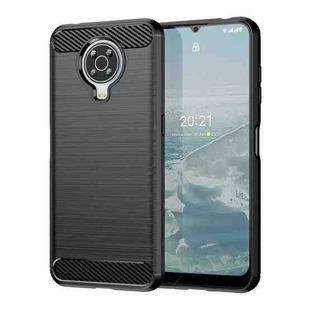 For Nokia G20 Brushed Texture Carbon Fiber TPU Phone Case(Black)
