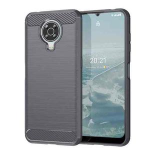 For Nokia G20 Brushed Texture Carbon Fiber TPU Phone Case(Grey)