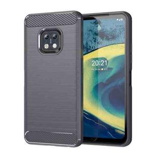 For Nokia XR20 Brushed Texture Carbon Fiber TPU Phone Case(Grey)