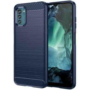 For Nokia G11 Brushed Texture Carbon Fiber TPU Phone Case(Blue)