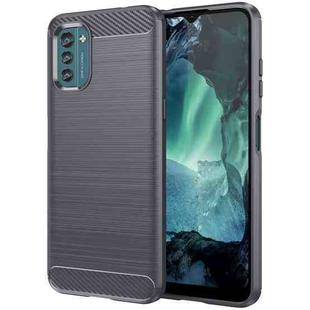 For Nokia G21 Brushed Texture Carbon Fiber TPU Phone Case(Grey)