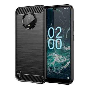 For Nokia C200 Brushed Texture Carbon Fiber TPU Phone Case(Black)