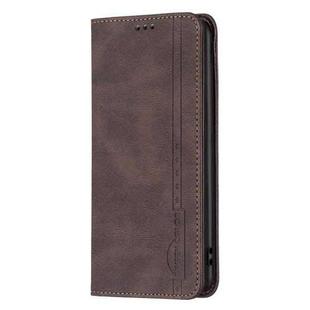 For OPPO A57 4G Magnetic RFID Blocking Anti-Theft Leather Phone Case(Brown)