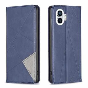 For Nothing Phone 1 Prismatic Invisible Magnetic Leather Phone Case(Blue)