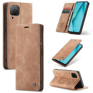 For Huawei P40 Lite CaseMe-013 Multifunctional Horizontal Flip Leather Case with Card Slot & Holder & Wallet(Brown)