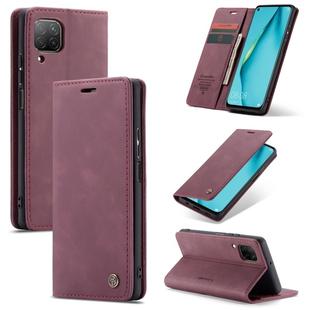 For Huawei P40 Lite CaseMe-013 Multifunctional Horizontal Flip Leather Case with Card Slot & Holder & Wallet(Wine Red)