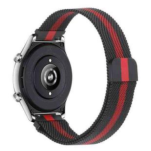 For Honor Watch GS 3 22mm Milan Chain Metal Watch Band(Black Red)