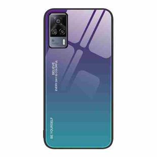 For vivo S9e Gradient Color Glass Case(Aurora Blue)