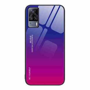 For vivo S9e Gradient Color Glass Case(Purple Red)