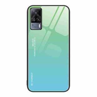 For vivo S9e Gradient Color Glass Case(Green Cyan)