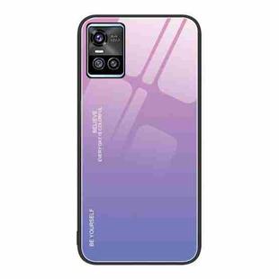 For vivo S10 Gradient Color Glass Case(Pink Purple)