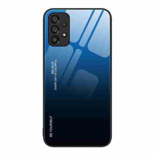 For Samsung Galaxy A53 5G Gradient Color Glass Case(Blue Black)