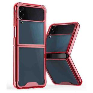 For Samsung Galaxy Z Flip4 Acrylic + TPU Transparent Protective Phone Case(Red)