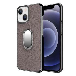 For iPhone 12 mini Diamond Ring Holder Phone Case (Dark Grey)