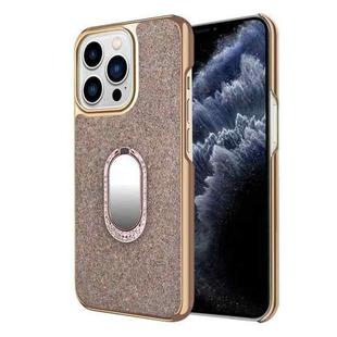 For iPhone 11 Pro Max Diamond Ring Holder Phone Case (Gold)