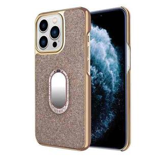 For iPhone 11 Pro Diamond Ring Holder Phone Case (Gold)