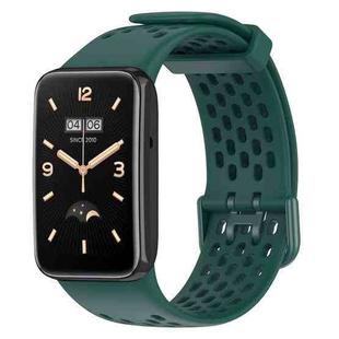 For Xiaomi Mi Band 7 Pro Breathable TPU Watch Band(Dark Green)