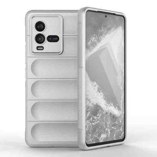 For vivo iQOO 10 5G Magic Shield TPU + Flannel Phone Case(White)