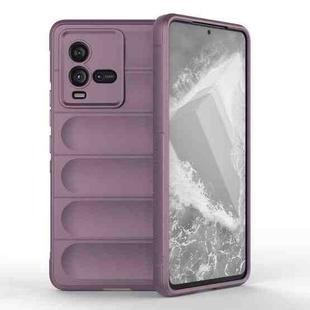 For vivo iQOO 10 5G Magic Shield TPU + Flannel Phone Case(Purple)