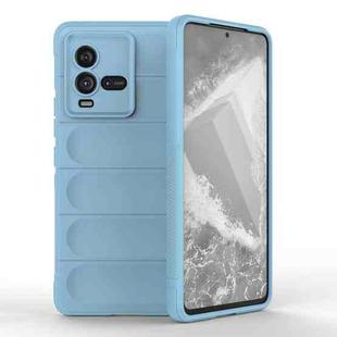 For vivo iQOO 10 5G Magic Shield TPU + Flannel Phone Case(Light Blue)