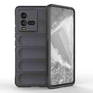 For vivo iQOO 10 5G Magic Shield TPU + Flannel Phone Case(Dark Grey)