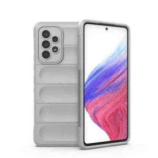 For Samsung Galaxy A53 Magic Shield TPU + Flannel Phone Case(Grey)