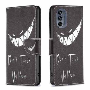 For Motorola Moto G62 Colored Drawing Pattern Leather Phone Case(Smirk)