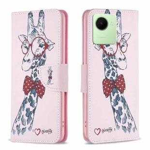 For Realme C30 Colored Drawing Pattern Leather Phone Case(Deer)