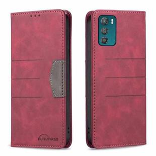 For Motorola Moto G42 4G Magnetic Splicing Leather Phone Case(Red)