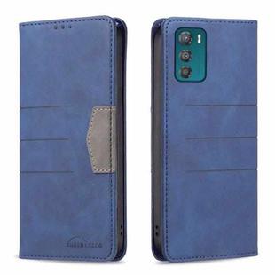 For Motorola Moto G42 4G Magnetic Splicing Leather Phone Case(Blue)