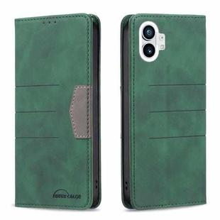 For Nothing Phone 1 Magnetic Splicing Leather Phone Case(Green)