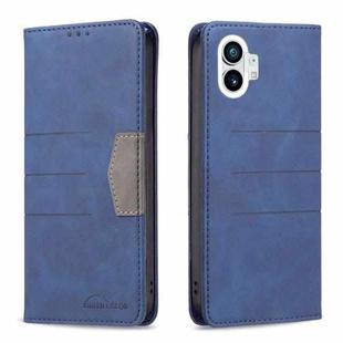For Nothing Phone 1 Magnetic Splicing Leather Phone Case(Blue)