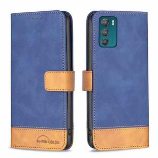 For Motorola Moto G42 4G BF11 Color Matching Skin Feel Leather Phone Case(Blue)