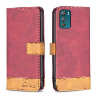 For Motorola Moto G42 4G BF11 Color Matching Skin Feel Leather Phone Case(Red)