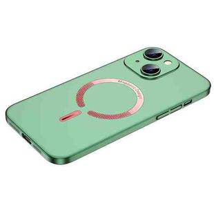 For iPhone 14 Plus Cool Series Magsafe Magnetic Frosted PC Phone Case (Green)