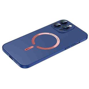 For iPhone 14 Pro Cool Series Magsafe Magnetic Frosted PC Phone Case(Navy Blue)