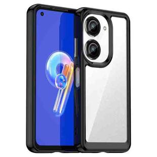 For Asus ZenFone 9 Colorful Series Acrylic + TPU Phone Case(Black)